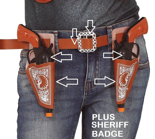 Cowboy fancy dress 20cm - dress, guns