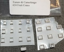 Funaro F&C 624 Detail Parts  WOOD SLATTED FRUIT CRATES  Open Slats Asst Sizes 24