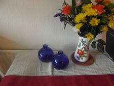 PAIR OF BLUE GLASS /COBALT