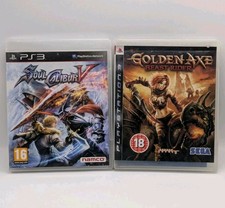 Golden Axe Beast Rider & Soul Calibur 5 PS3 Playstation 3 Games Cib Pal Tested