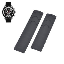 20mm Black Rubber Strap For