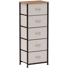 Slim 5 Drawer Tallboy Fabric