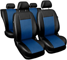 CAR SEAT COVERS fit VW VOLKSWAGEN NEW BEETLE Eco-leather Leatherette Black/Blue