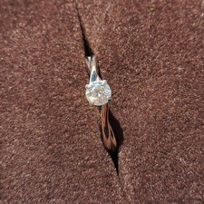 18K White Gold Twisted Band Engagement Ring With Diamond From ERNEST JONES