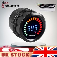 2'' 52mm Rev Counter 0-9999 RPM Analogue Tachometer Tacho Gauge Meter Kit 12V