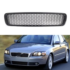 Gloss Black Honeycomb Mesh Front Bumper Grille Grill For VOLVO S40 V50 2004-2007
