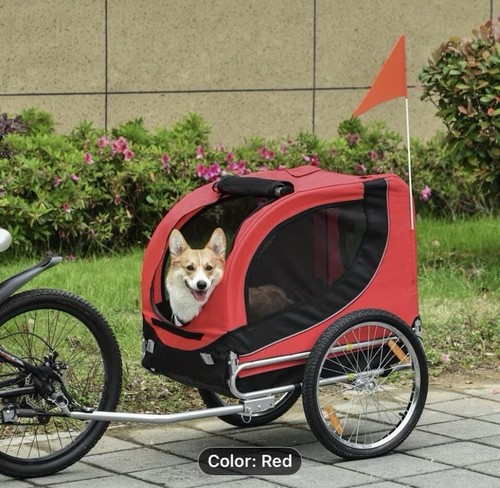 Pawhut dog bike trailer - dog, pet