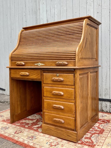 Vintage solid oak roll - solid, top