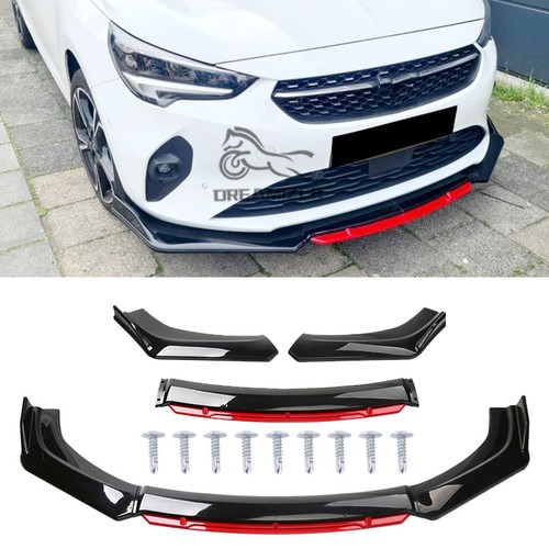 Black red front bumper - bumper, lip