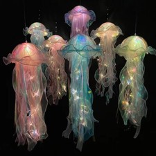LED Jellyfish Lamp Aquarium Bedside Night Color Changing Atmosphere Light - UK