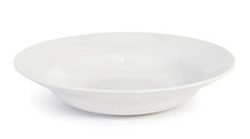 Large pasta bowl salad plate Ivory white shine 29cm Stoneware