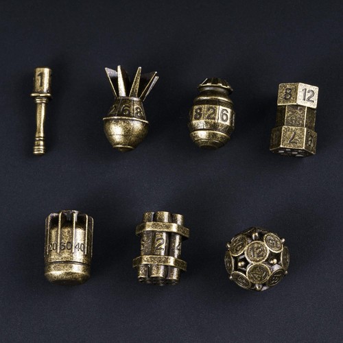 Metal dice set - metal, for