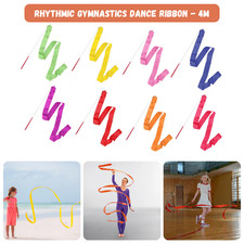Rhythmic Gymnastics Dance Ribbon Wand 4M Gym Art Twirling Streamer Baton Stick