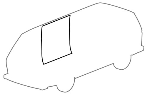 Sliding door seal right - door,
