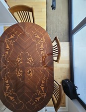 Antique Dining Table With Chairs.