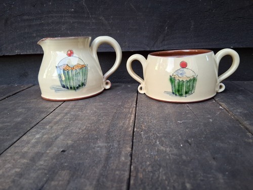 Attractive studio pottery milk - attractive,