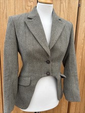 Ladies Pytchley HEAVY WEIGHT Wool TWEED SHOW Riding Jacket Size 36 UK 10