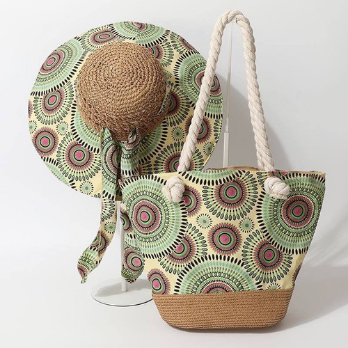 Boho straw tote - boho,