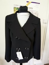 Black tailored jacket by Michel Ambers in UK size 12