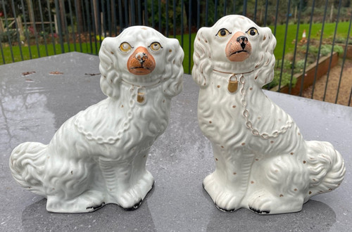 Pair large antique 19th - of,