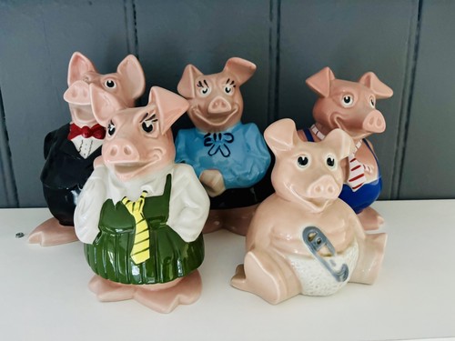 Natwest full set pigs piggy - natwest,