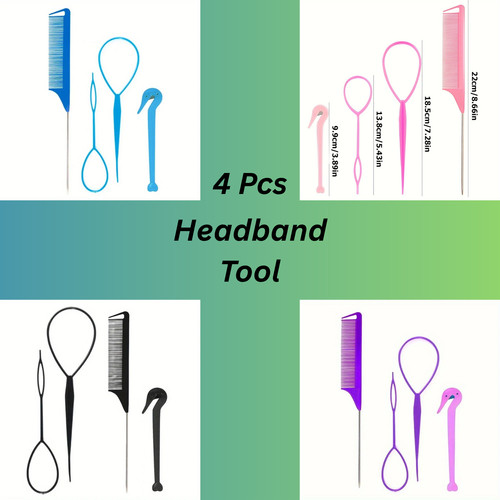 4pcs topsy tail hair loop - 4pcs,