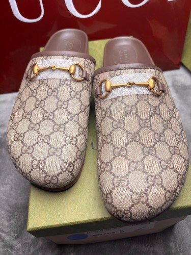 Gucci canvas horsebit mule - horsebit,