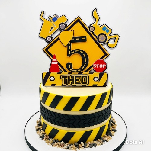 Digger construction cake - digger,