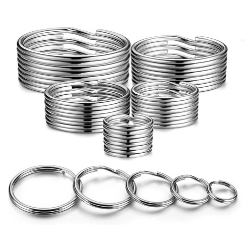10mm 25mm keyring silver - 10mm,