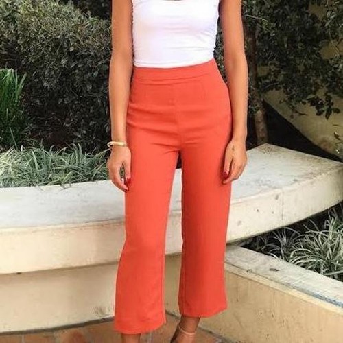 Zara orange kickflare trousers - kickflare,