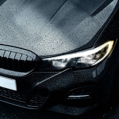 Black carbon fibre vinyl - 7d,