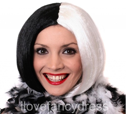 Deluxe bob wig half black - bob,
