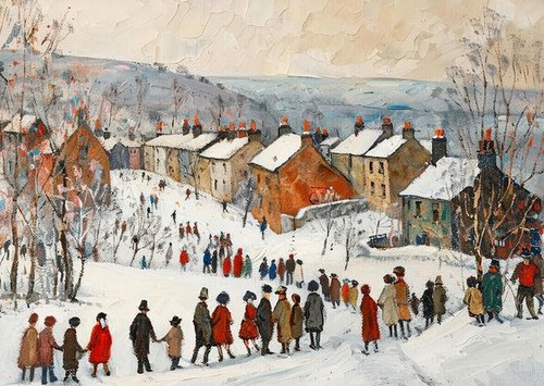 Lowry style snowy - lowry,