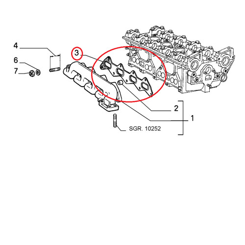Original exhaust collector - exhaust,