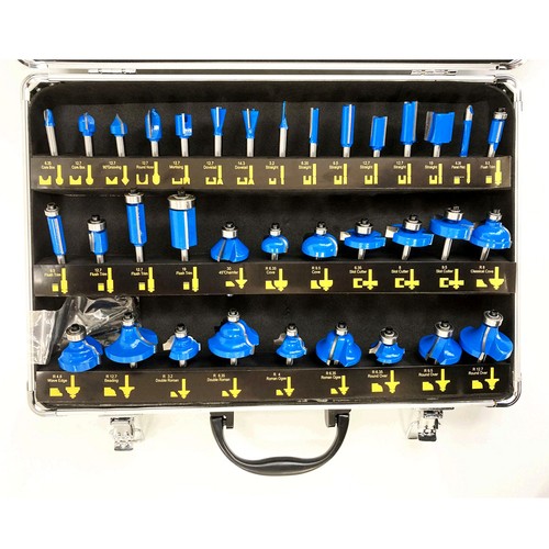 35pc shank tct router - 1/4", bit