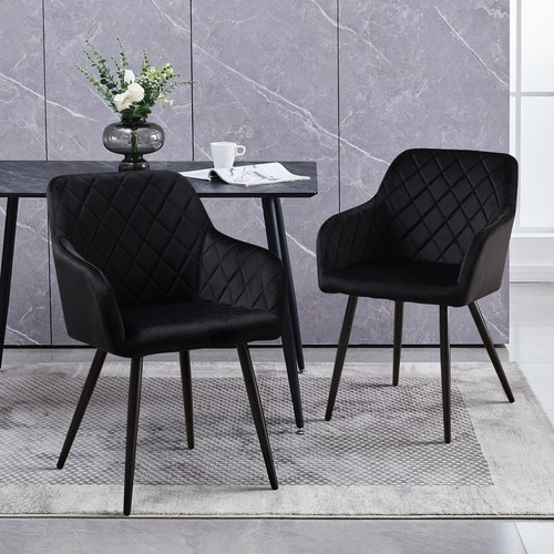 Velvet dining chairs set of2 - velvet,