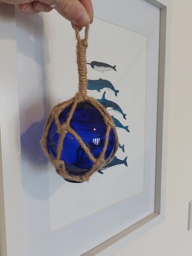 8cm dark blue glass - (3"),
