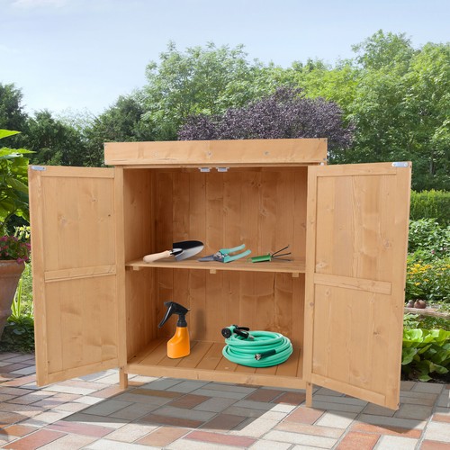 Outsunny brown compact wood - brown,