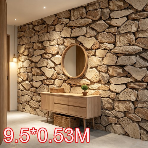 Roll stone wallpaper 3d - 9.5m/roll,