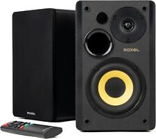 Roxel Soleil Active Bookshelf HiFi Speakers BT 5.3, Optical, RCA, USB, HDMI ARC