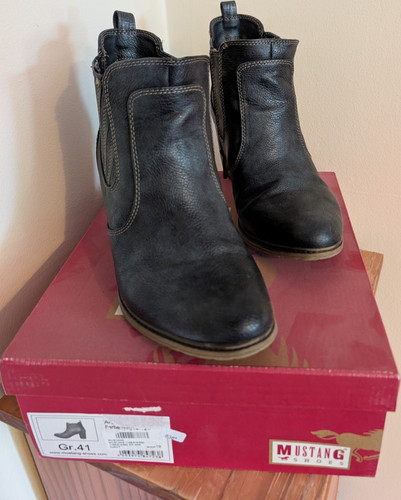 Mustang navy ankle - mustang, side