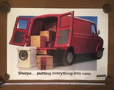 original austin morris british leyland sherpa Van showrooom poster BMC rover