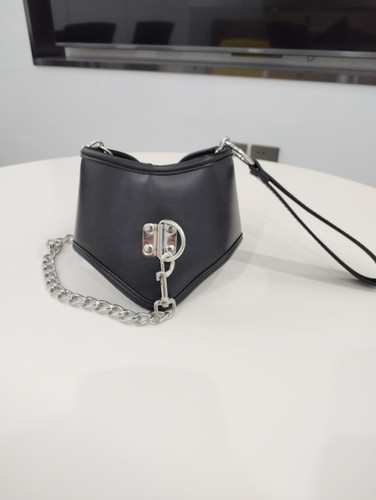 Leather posture neck - leather, collar