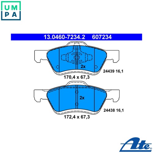 Brake pad set disc - pad,