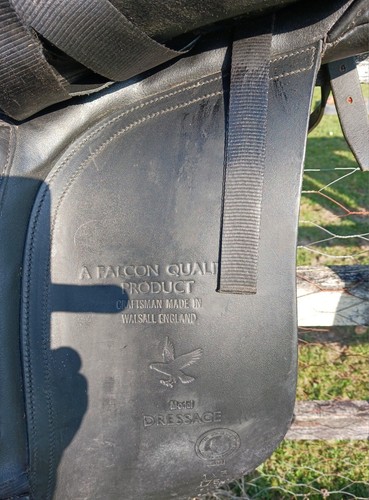 Black falcon dressage saddle - a,