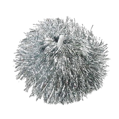 Silver cheer pom poms - cheer,