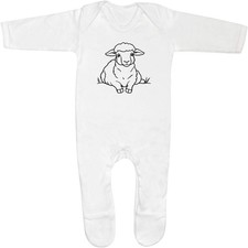 'Relaxing Sheep' Baby Romper