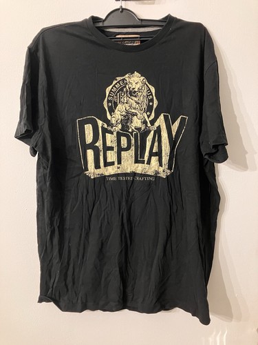 Men black replay shirt - men’s,