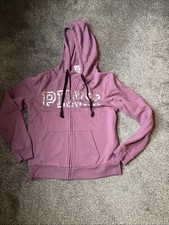 Victoria Secret Pink Brand Size S Hooded Full Zip Top Purple Used