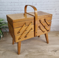 Wooden Cantilever Sewing Box